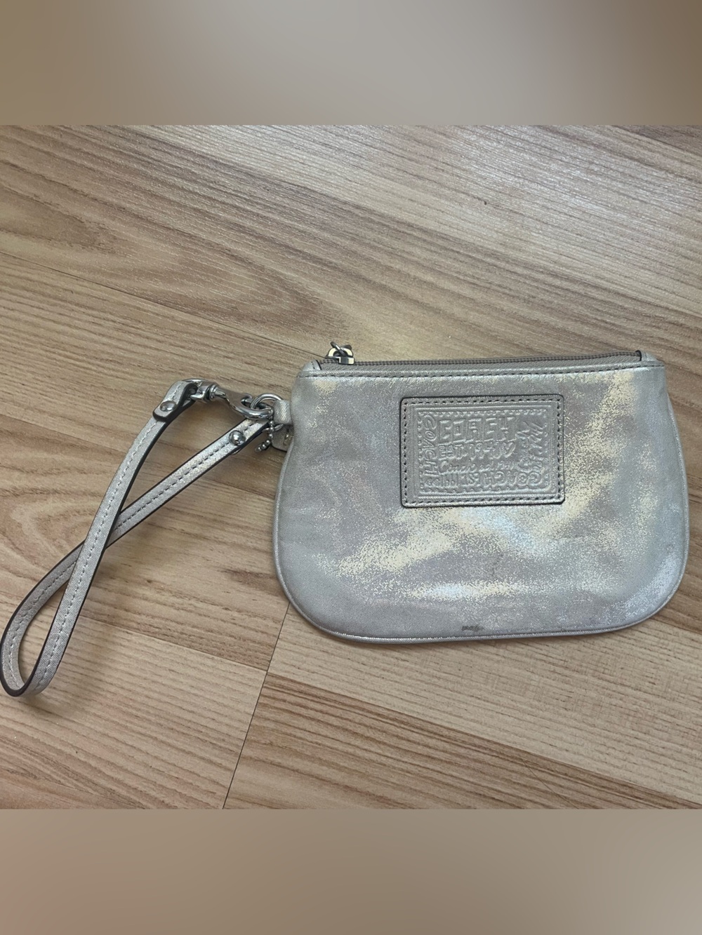 Coach Metallic Wristlet Clutch